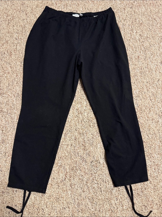 Women with Control Pants - Women with Control Black Capris with Ankle Ties